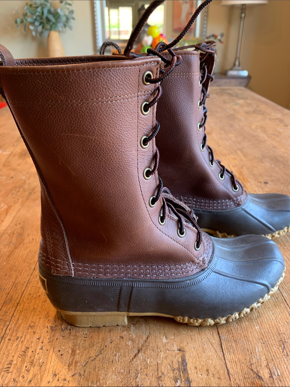L.L. Bean Maine Hunting Two-Tone Tan and Dark Brown Boot Sole - Picture 11 of 16